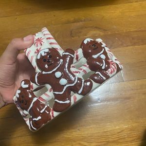 Vintage Christmas gingerbread man porcelain